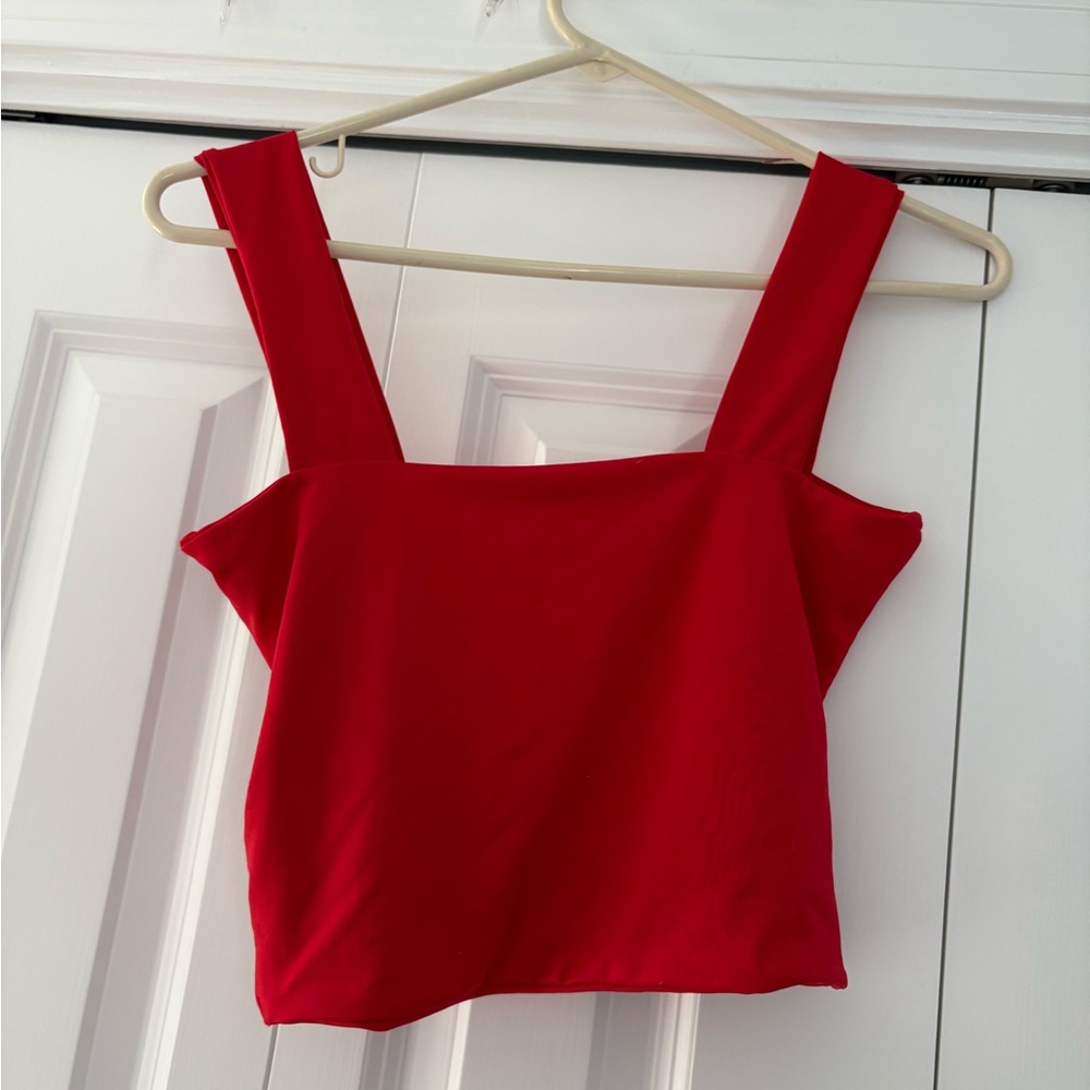 Red Sleeveless Women's Top